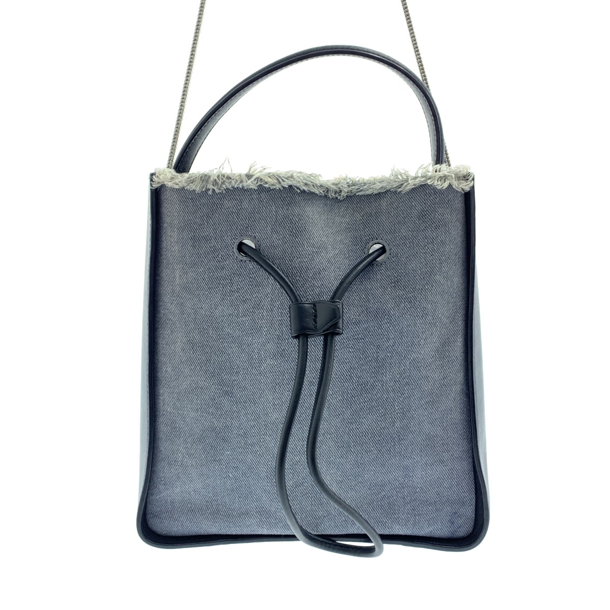 3.1 Phillip Lim / スリーワンフィリップリム SOLEIL SMALL BUCKET DRAWSTRING デニム切替 ショルダーバッグ