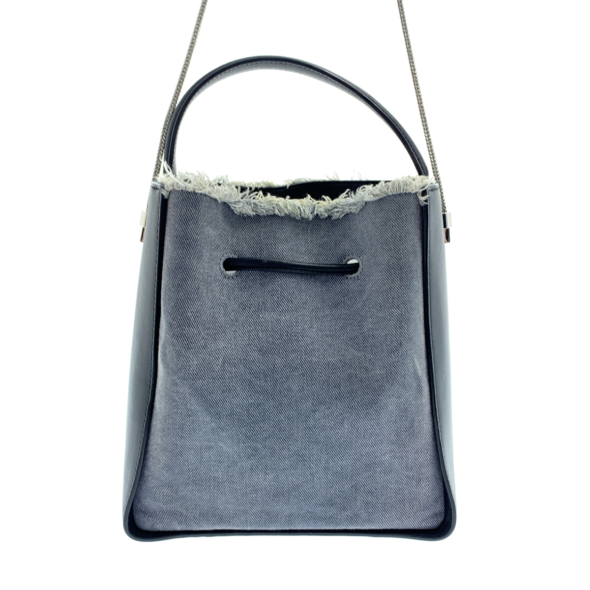 3.1 Phillip Lim / スリーワンフィリップリム SOLEIL SMALL BUCKET DRAWSTRING デニム切替 ショルダーバッグ