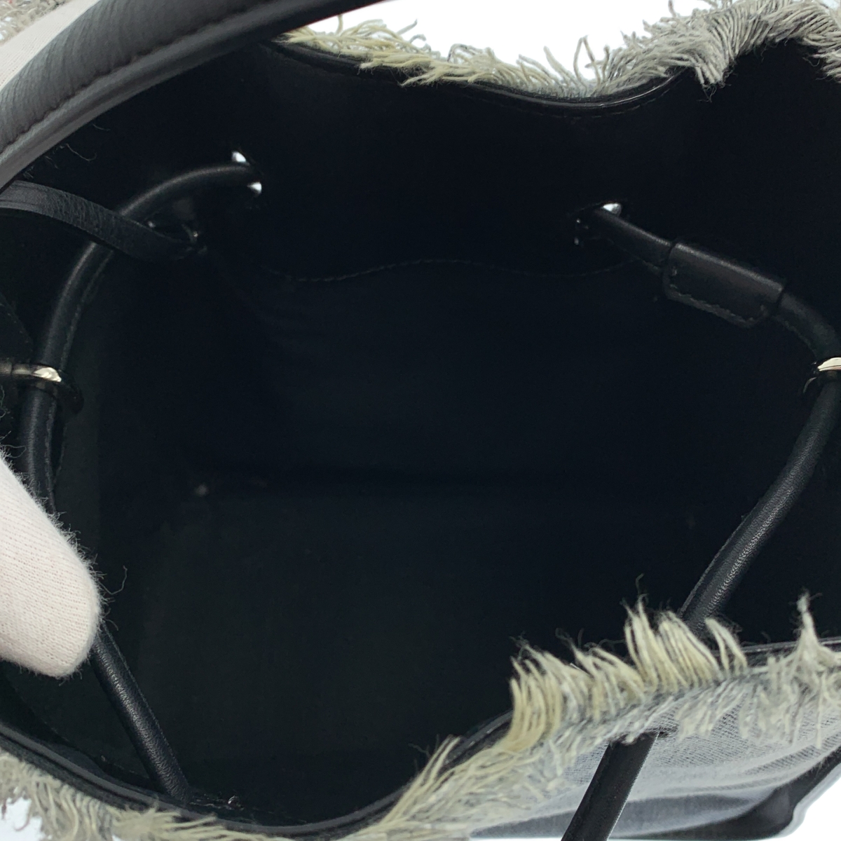 3.1 Phillip Lim / スリーワンフィリップリム SOLEIL SMALL BUCKET DRAWSTRING デニム切替 ショルダーバッグ