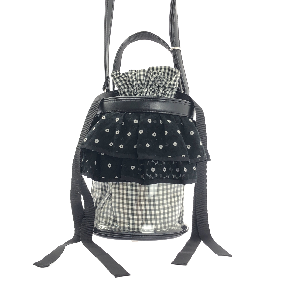 その他 2WAY クリア フラワーフリル バッグ