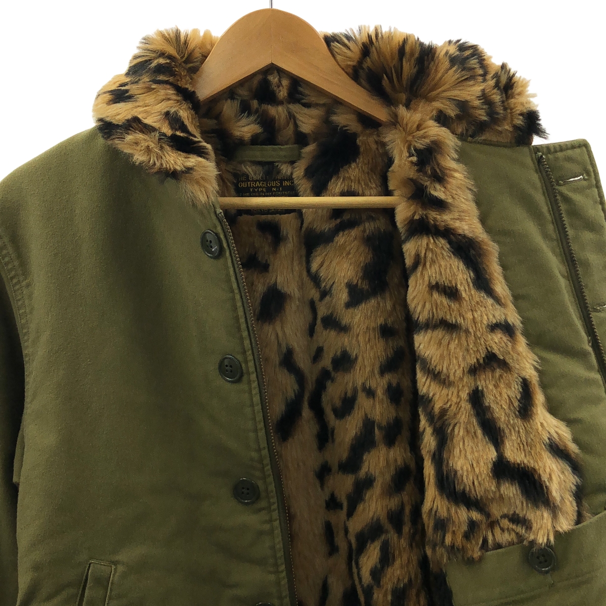 WACKO MARIA / ワコマリア N-1 DECK JACKET レオパード ボア デッキジャケット