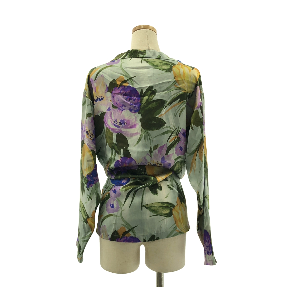 DRIES VAN NOTEN / ドリスヴァンノッテン シルク ウエストボタン フラワー プルオーバーブラウス シャツ