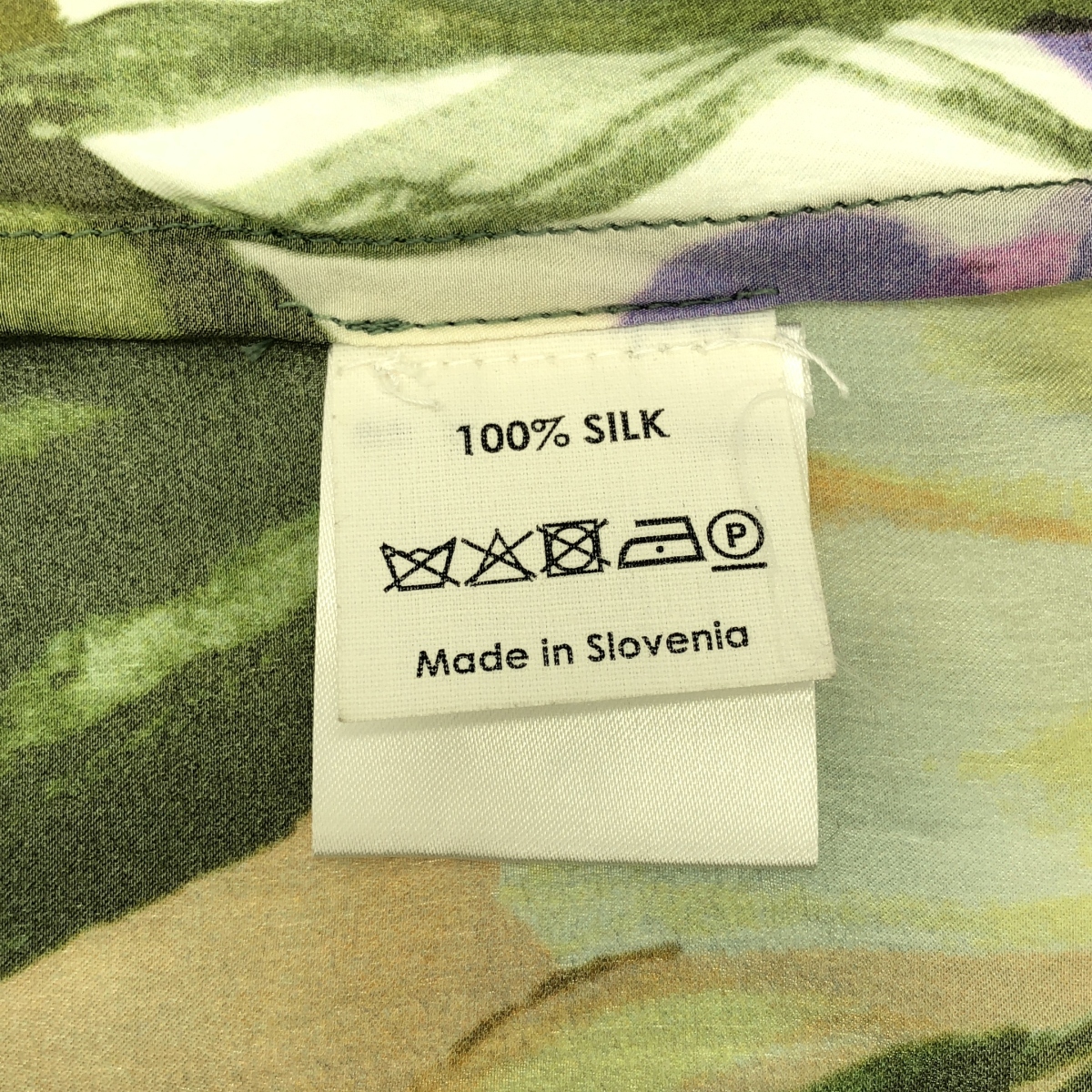 DRIES VAN NOTEN / ドリスヴァンノッテン シルク ウエストボタン フラワー プルオーバーブラウス シャツ