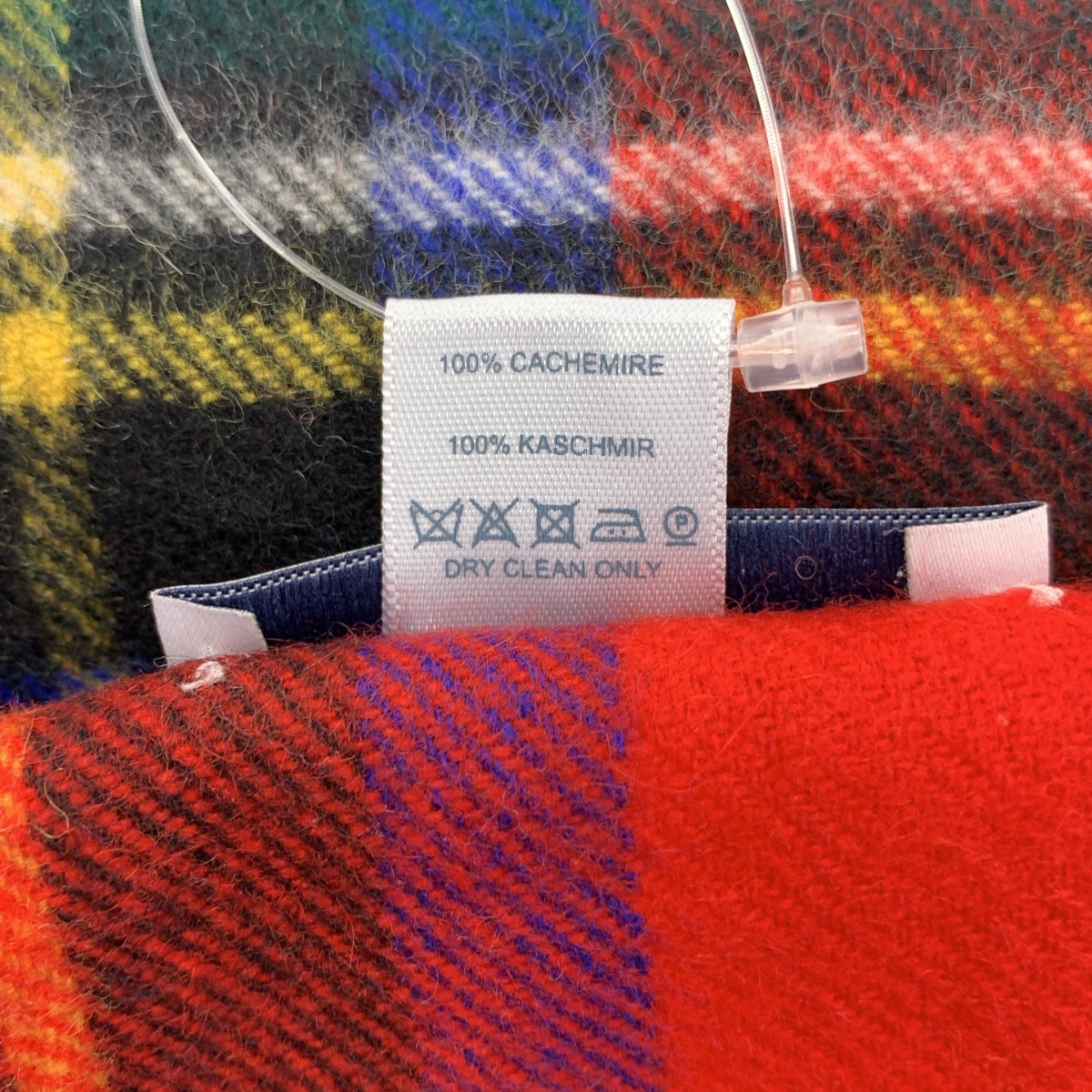 JOHNSTONS OF ELGIN / ジョンストンズオブエルガン カシミヤ チェック フリンジ ロング ストール