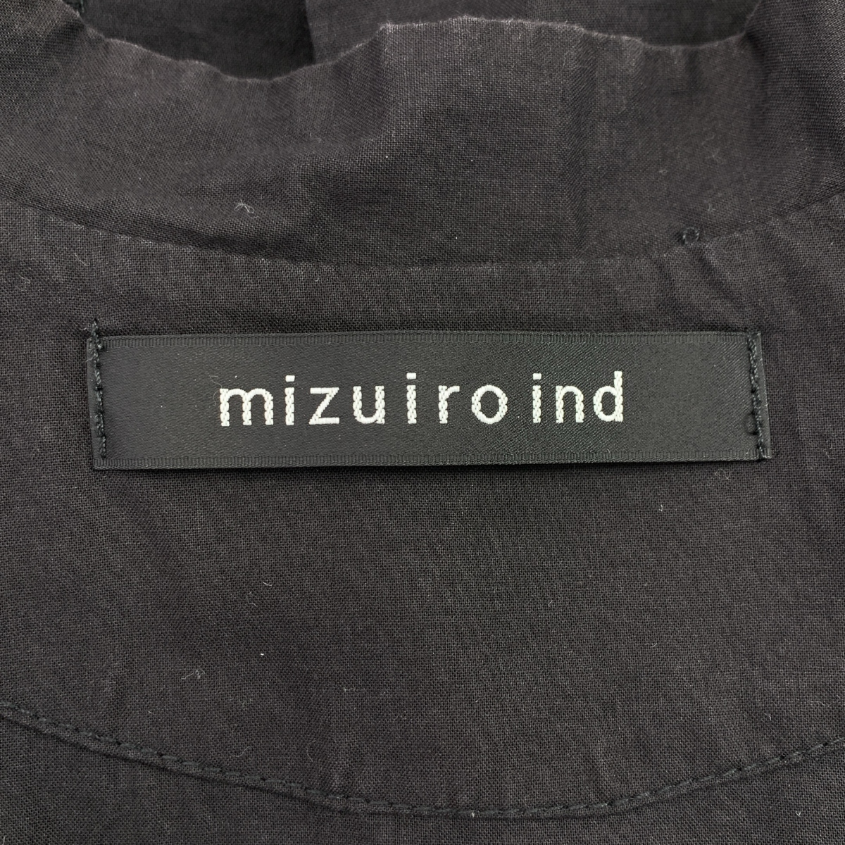 mizuiroind / ミズイロインド コットン ピンタック スタンドカラー ワイド シャツ