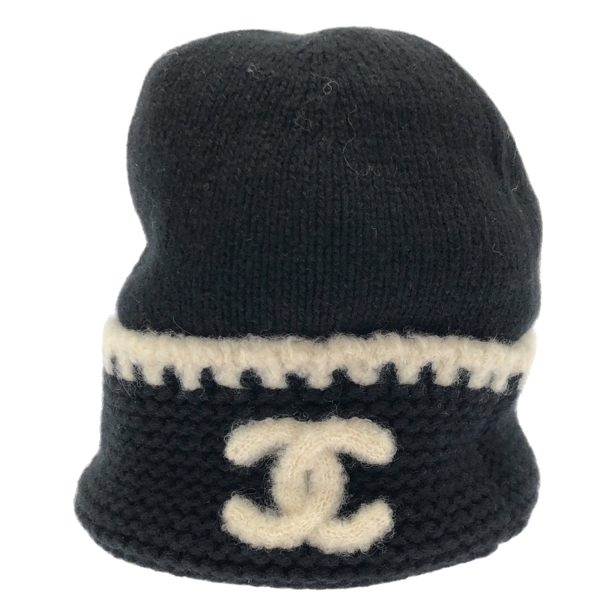 CHANEL / シャネル カシミヤ シルク ココマーク ニットキャップ ビーニー 帽子