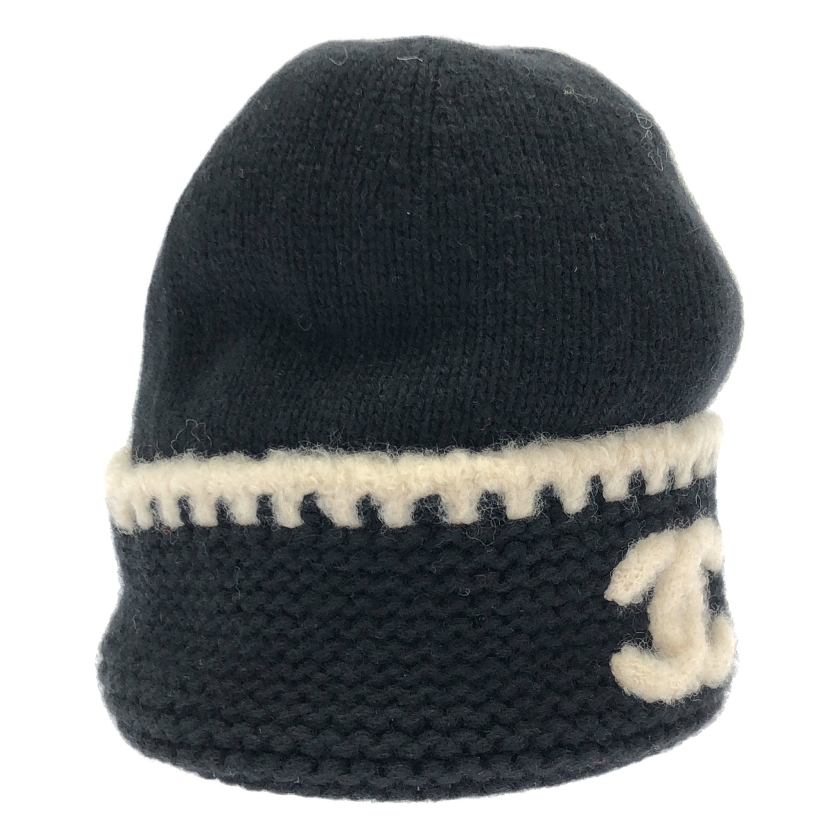 CHANEL / シャネル カシミヤ シルク ココマーク ニットキャップ ビーニー 帽子
