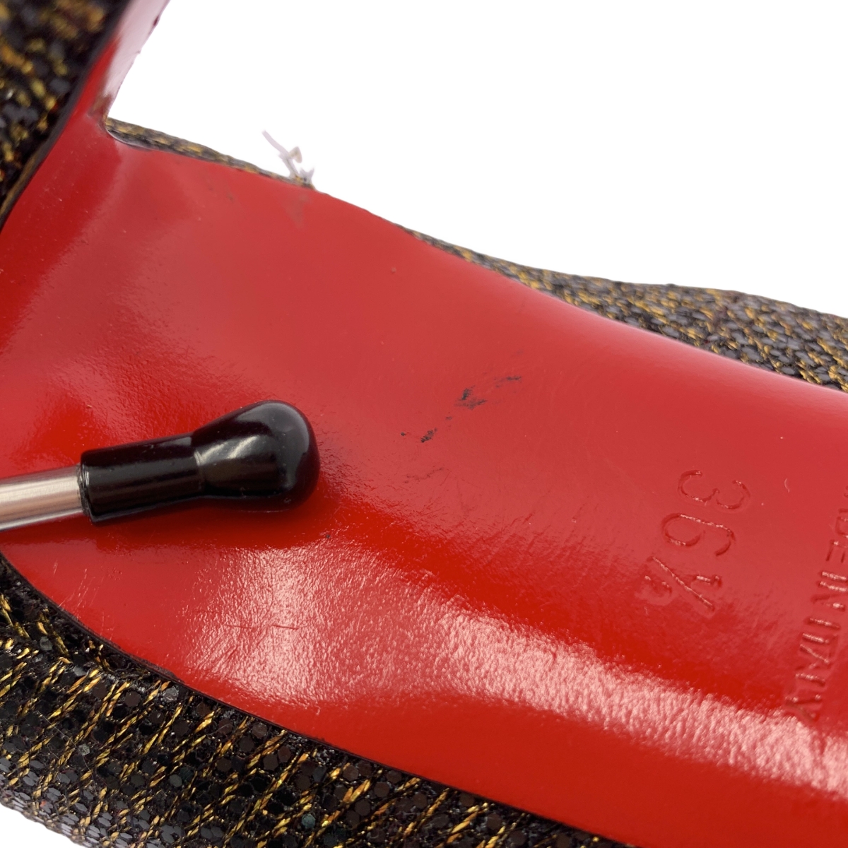 Christian Louboutin / クリスチャンルブタン リボン オープントゥ パンプス