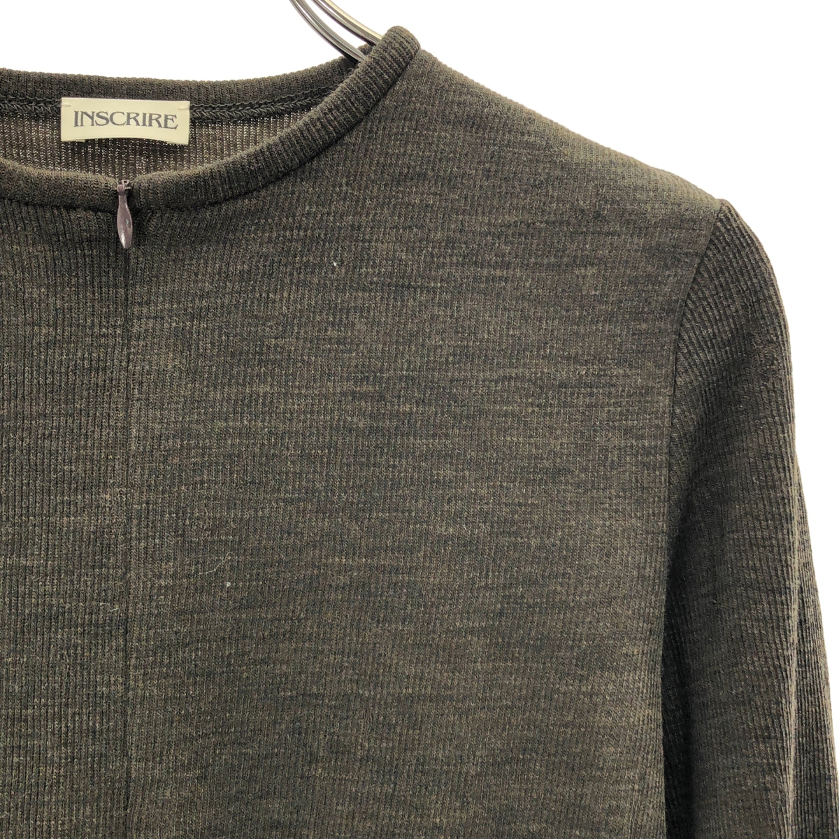 INSCRIRE / アンスクリア Plating Rib Zip Up Tee ジップ カットソー