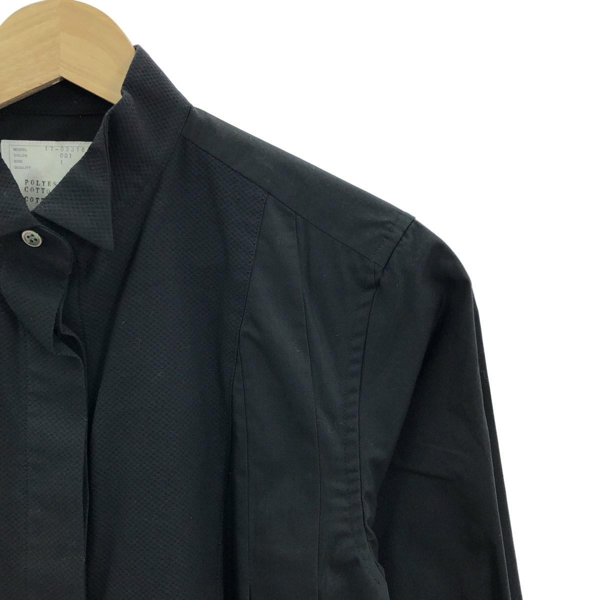 sacai / サカイ コットン混 プリーツ バンドカラー シャツ