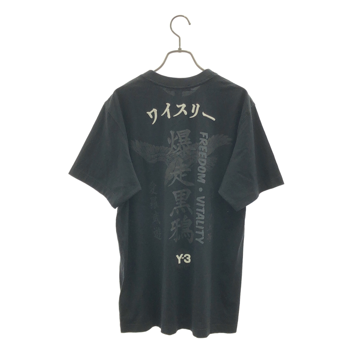 Y-3 / ワイスリー Craft Tee / 爆走黒鴉 刺しゅう バックプリント Tシャツ