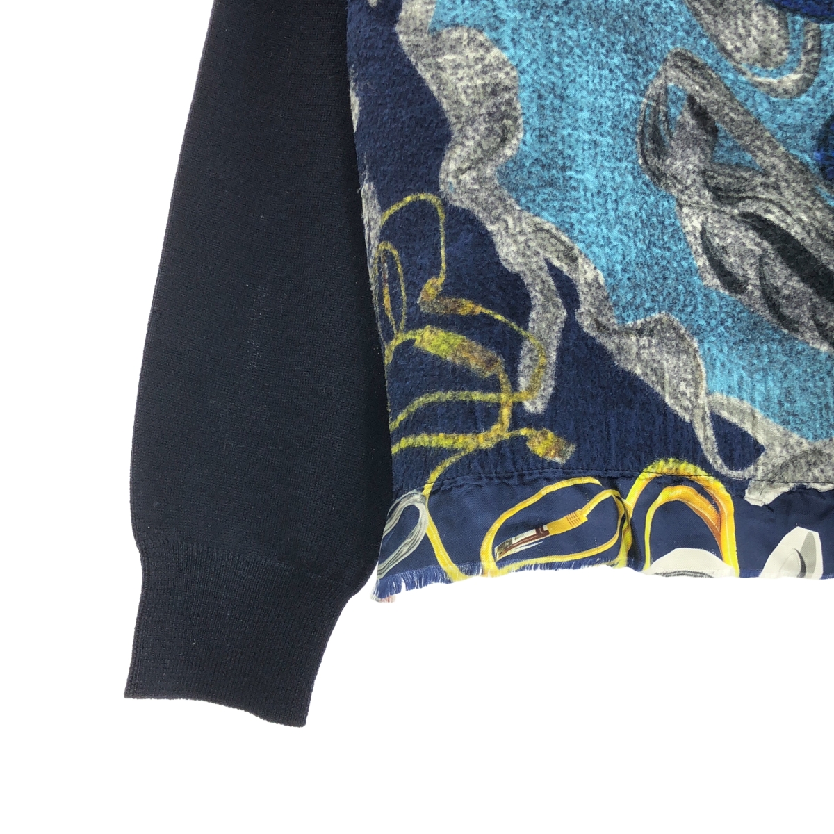 Maison Margiela / メゾンマルジェラ 異素材切替 ウール プルオーバー ニット