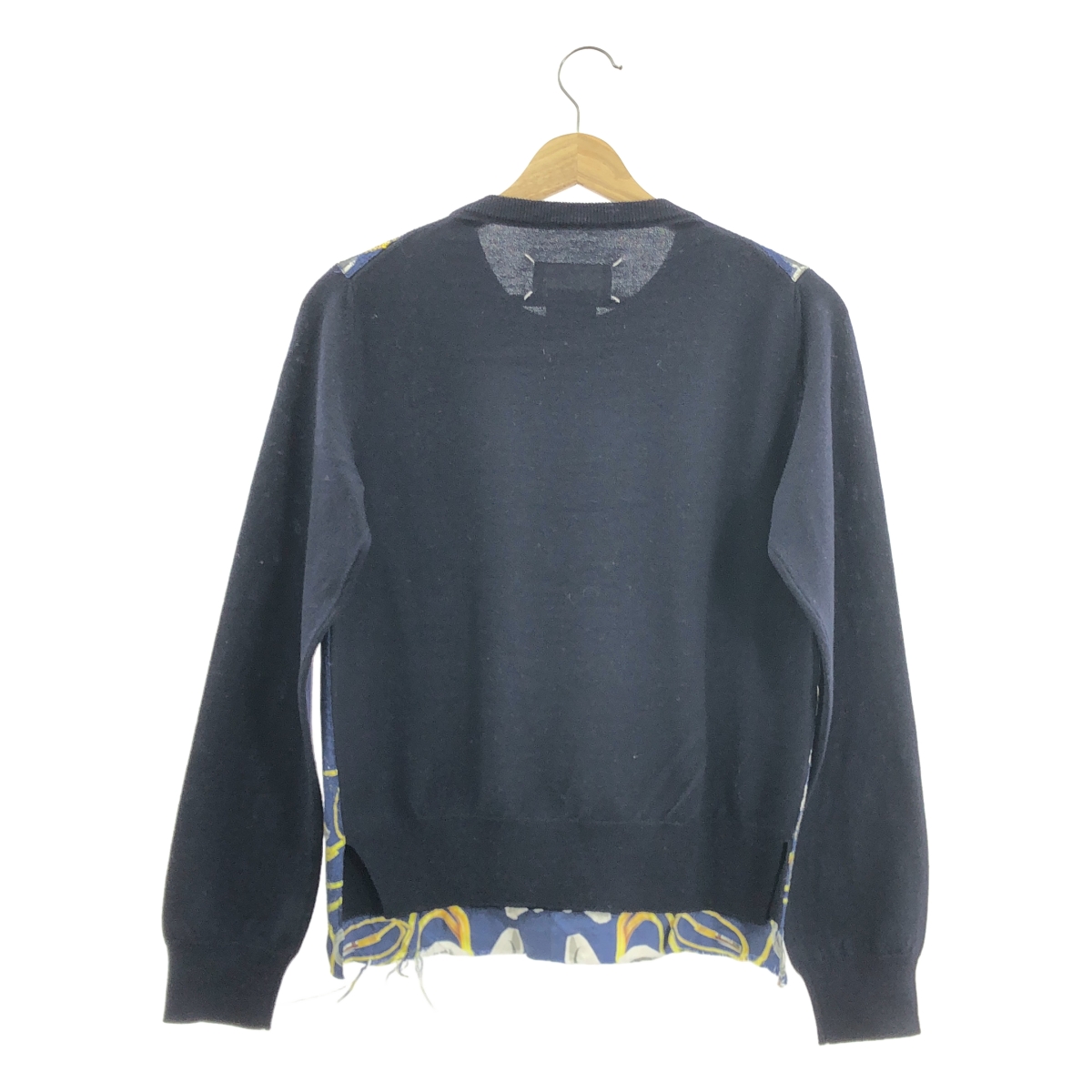 Maison Margiela / メゾンマルジェラ 異素材切替 ウール プルオーバー ニット