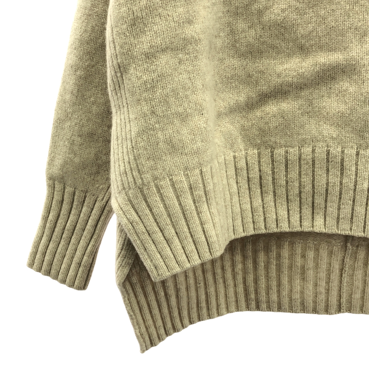 SEVEN TEN by MIHO KAWAHITO / セブンテンバイミホカワヒト ウール リブ スリット タートルネック ニット プルオーバー