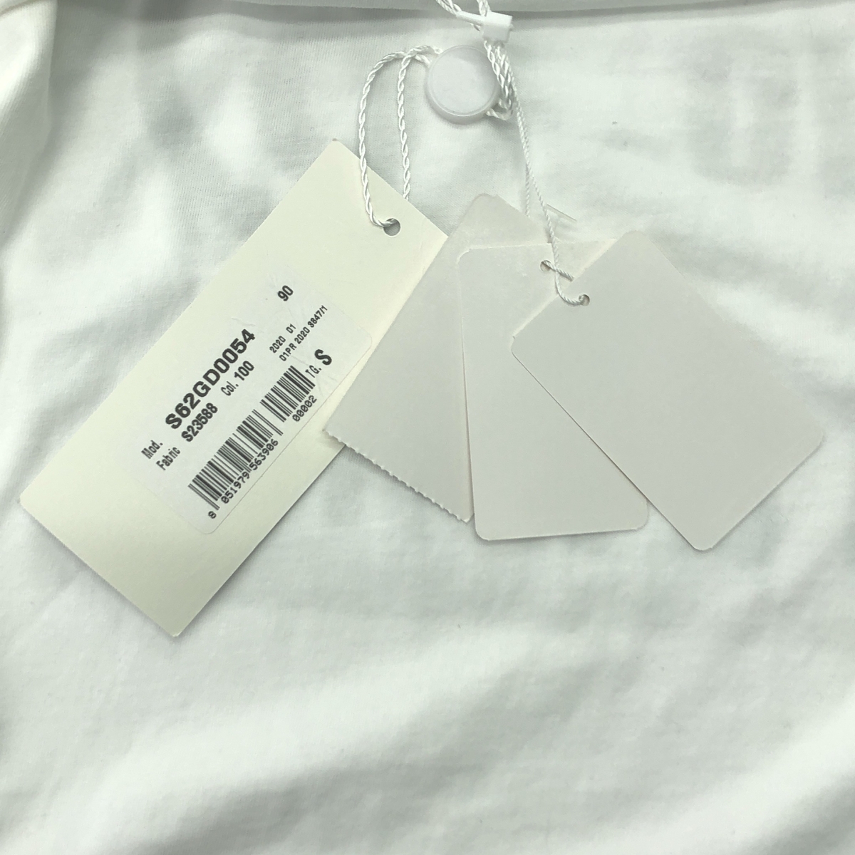 MM6 Maison Margiela / エムエムシックスメゾンマルジェラ かぎ編み メッシュスリーブ レイヤード プリント Tシャツ カットソー