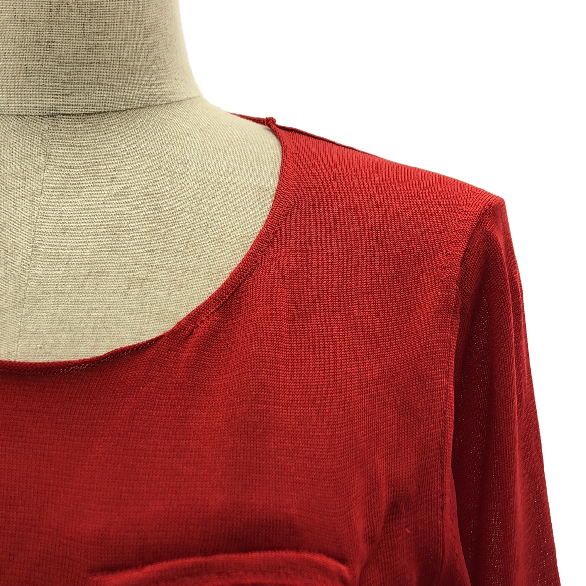 COMME des GARCONS / コムデギャルソン ポリエステル アセテート フリル装飾 ニット プルオーバー