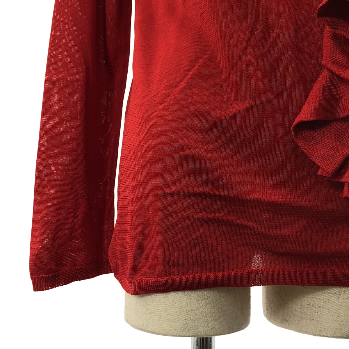 COMME des GARCONS / コムデギャルソン ポリエステル アセテート フリル装飾 ニット プルオーバー