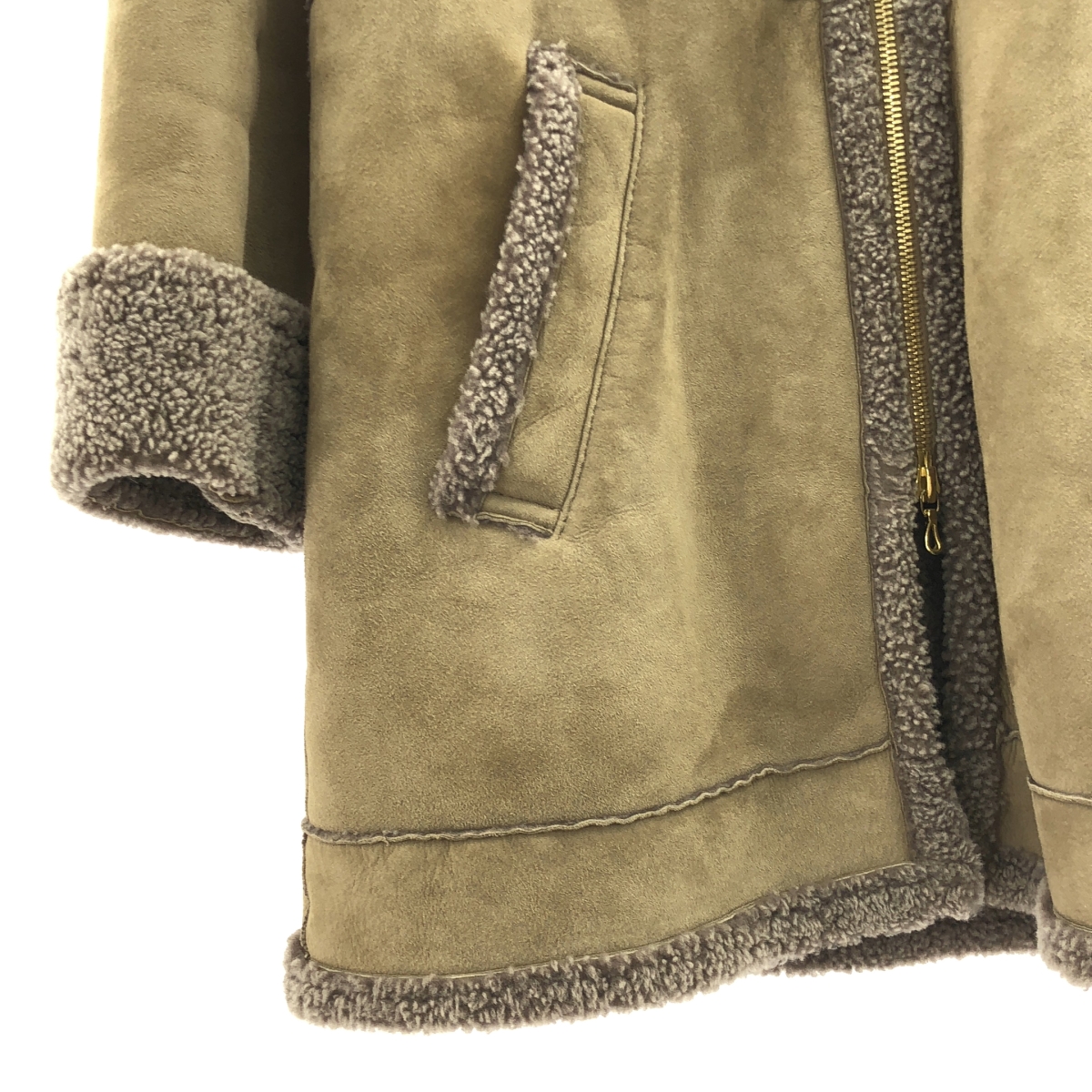 Edition / エディション トゥモローランド ムートン レザー ジップ コート