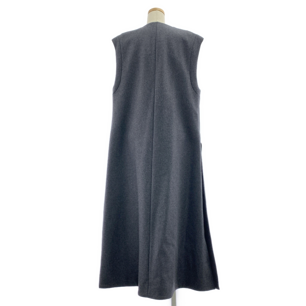 THE RERACS / ザリラクス ライトメルトンカラーレスロングベスト コート