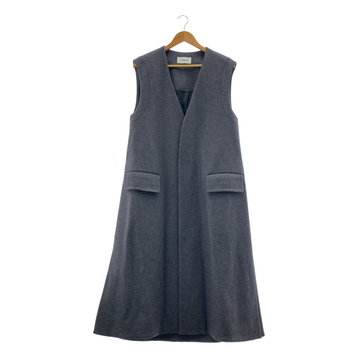 THE RERACS / ザリラクス ライトメルトンカラーレスロングベスト コート