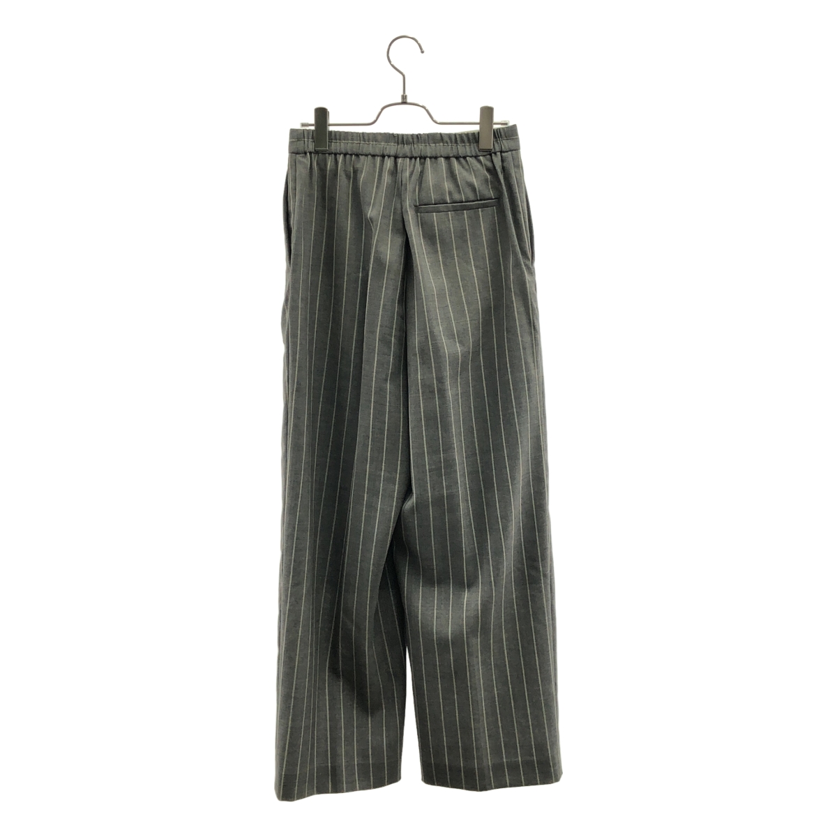 Drawer / ドゥロワー チョークストライプ バックギャザー パンツ