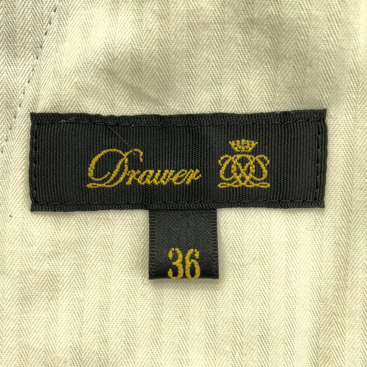 Drawer / ドゥロワー チョークストライプ バックギャザー パンツ