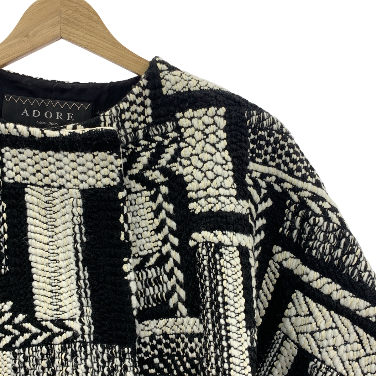 ADORE / アドーア コクーン ノーカラー ショート ジャケット