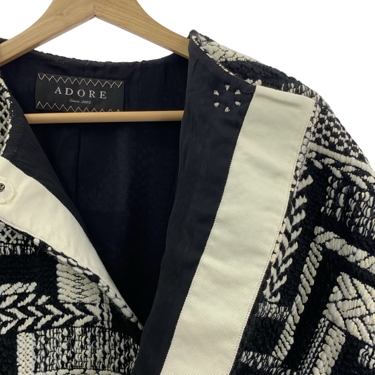 ADORE / アドーア コクーン ノーカラー ショート ジャケット