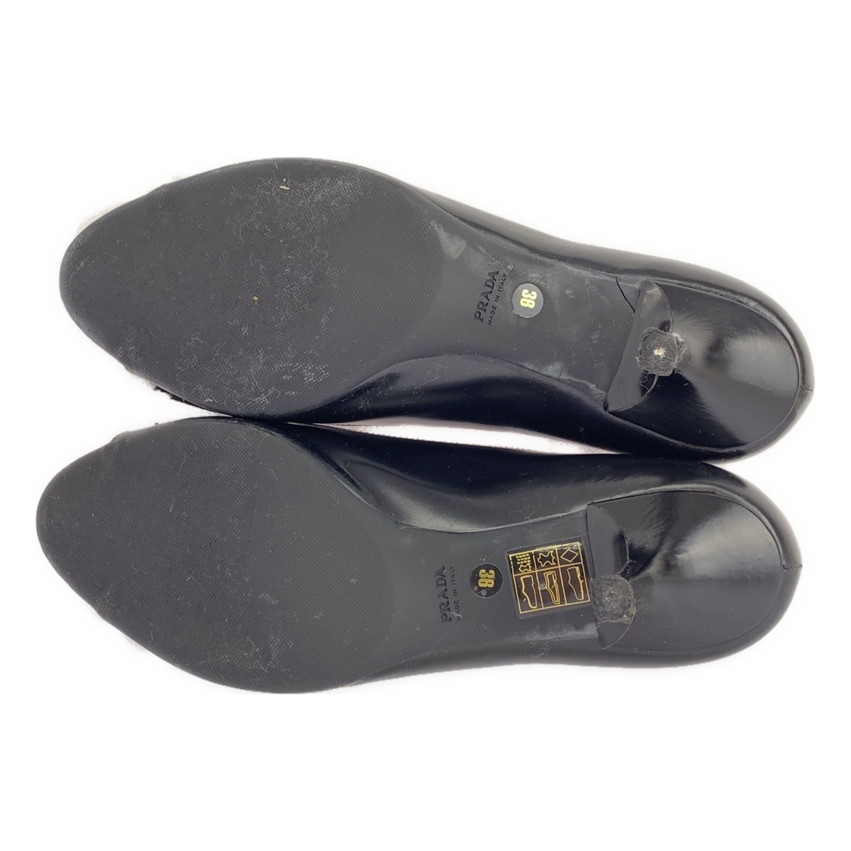 PRADA / プラダ オープントゥ リボン パンプス