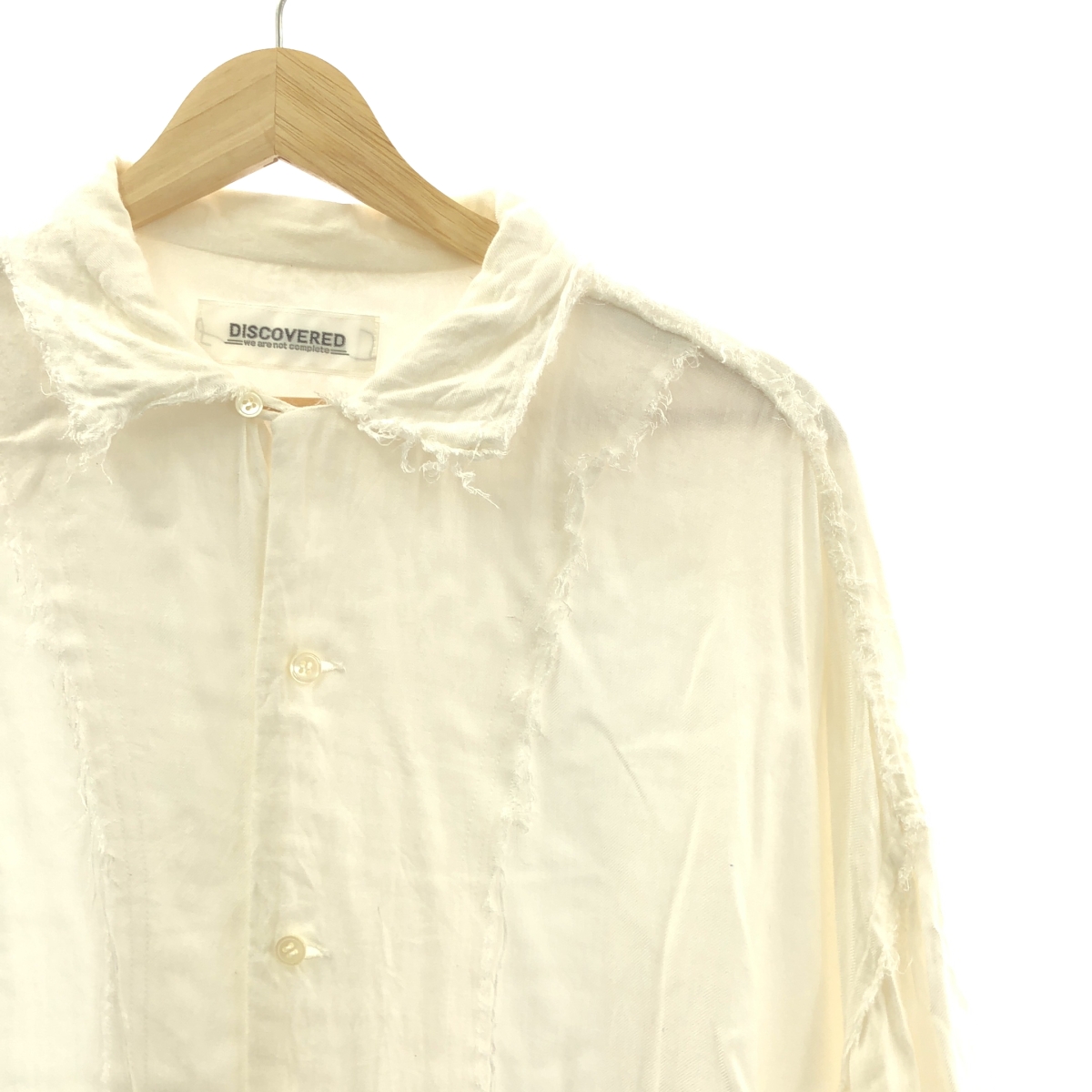 DISCOVERED / ディスカバード シルク混 カットオフ オープンカラーシャツ