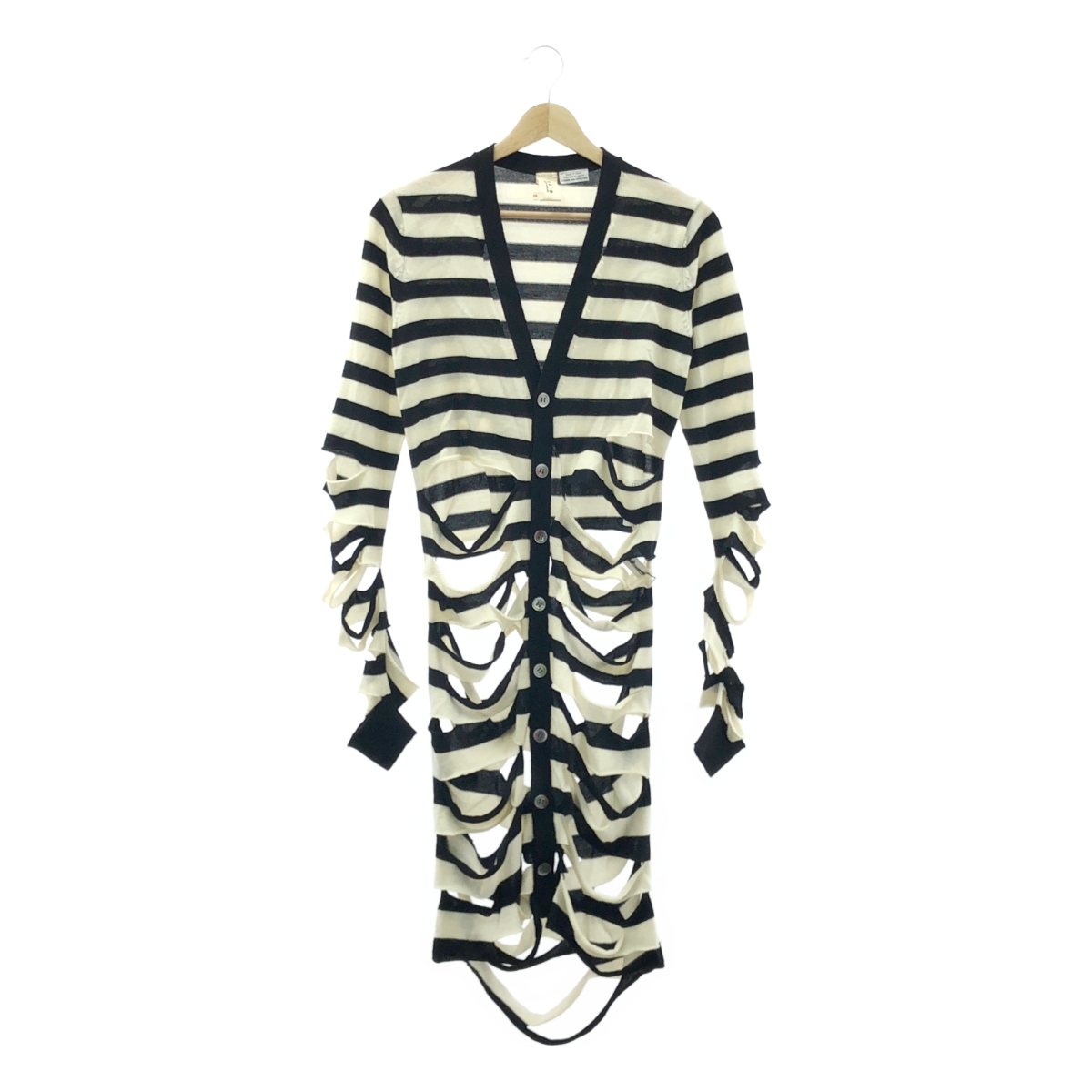 tao COMME des GARCONS / タオコムデギャルソン ウール カットアウト ロングカーディガン ニットワンピース