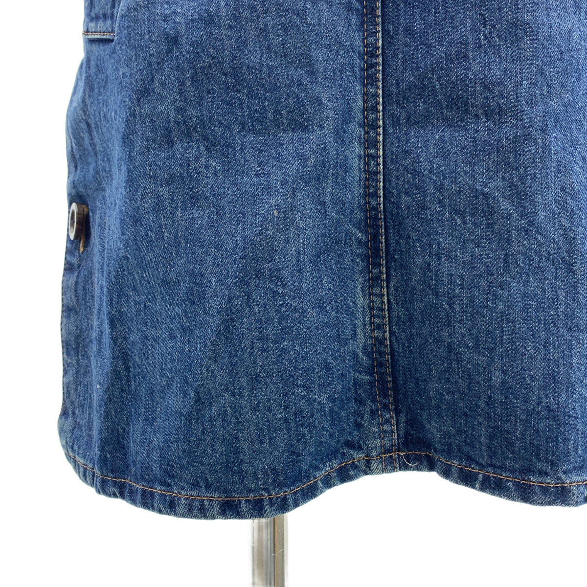 miu miu / ミュウミュウ デニム サイドスリット ポケット付き デニム ワンピース