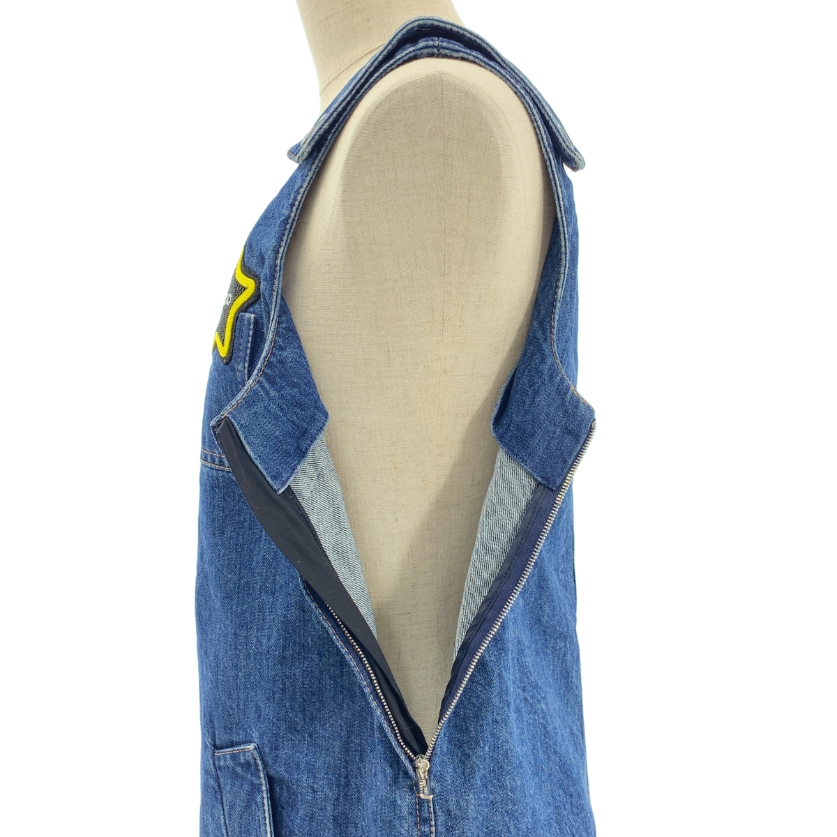 miu miu / ミュウミュウ デニム サイドスリット ポケット付き デニム ワンピース