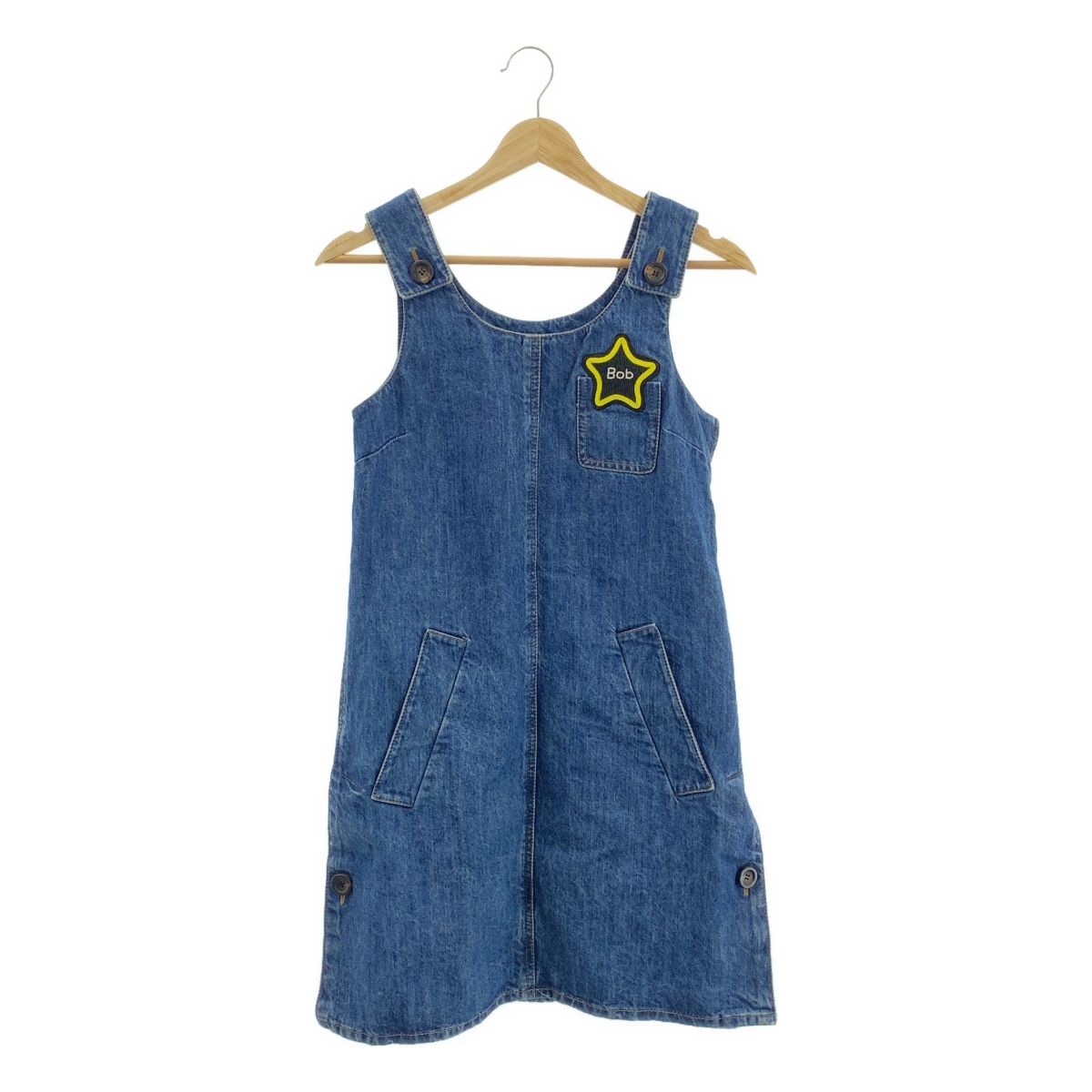 miu miu / ミュウミュウ デニム サイドスリット ポケット付き デニム ワンピース