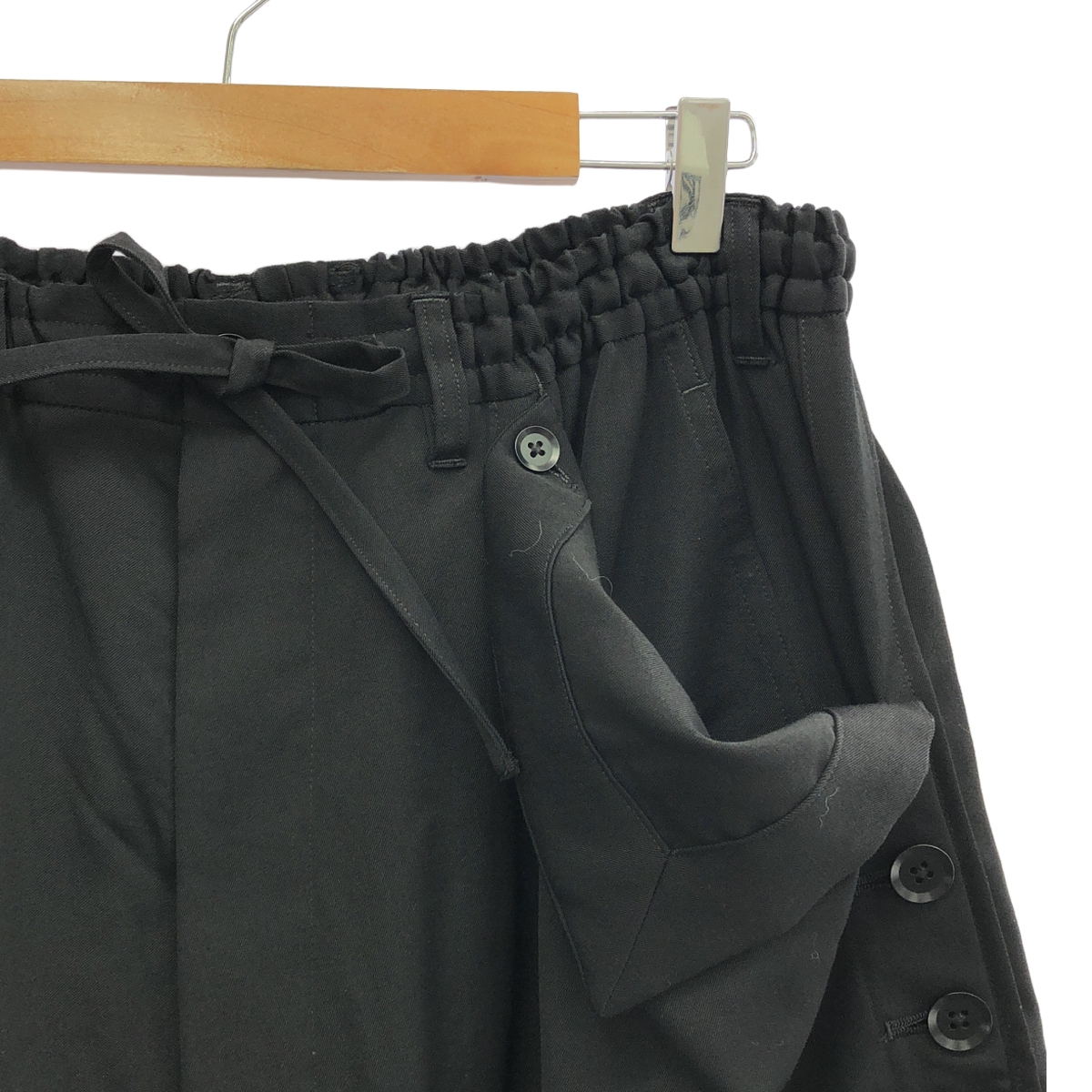 YOHJI YAMAMOTO POUR HOMME / ヨウジヤマモトプールオム ウールギャバジン サイドマルチボタン サルエルパンツ