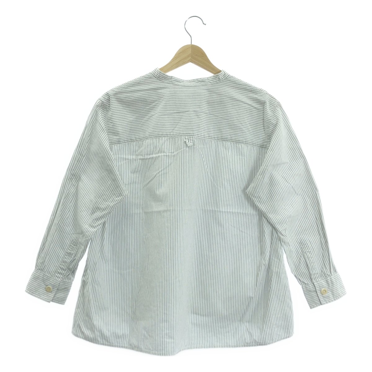 MHL. / エムエイチエルマーガレットハウエル GRAPHIC COTTON STRIPE カラーレスストライプシャツ