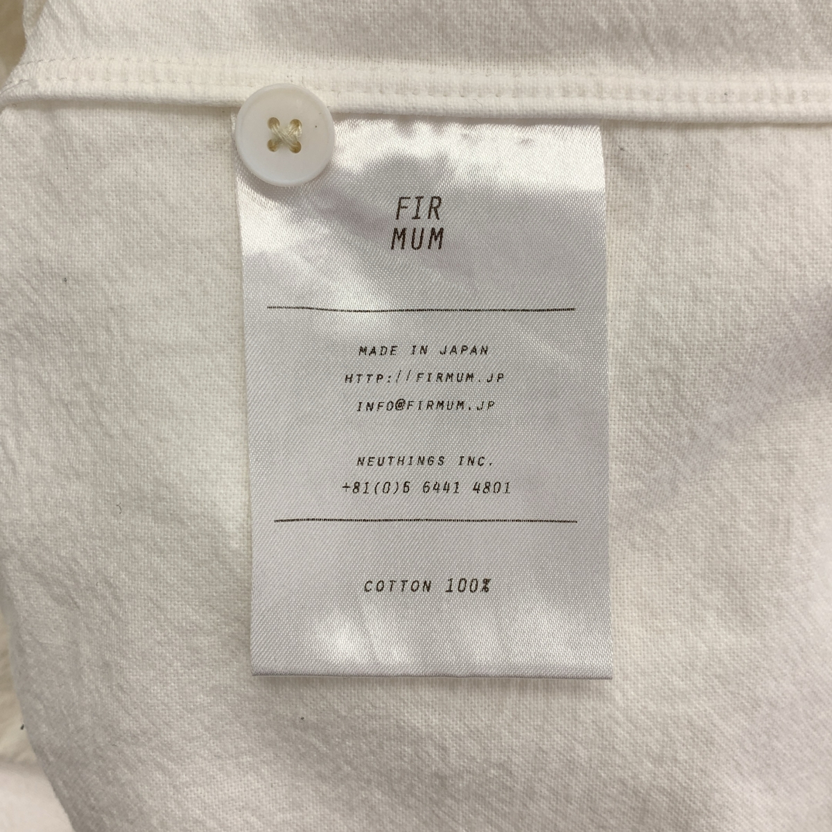 FIRMUM / フィルマム コットン オーバーサイズ シャツ