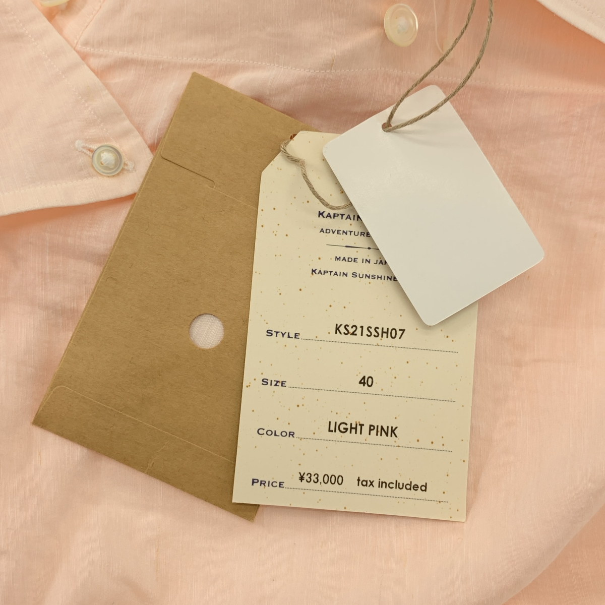 Kaptain Sunshine / キャプテンサンシャイン Polocollar Shirt シルク リネン混 ポロカラー シャツ