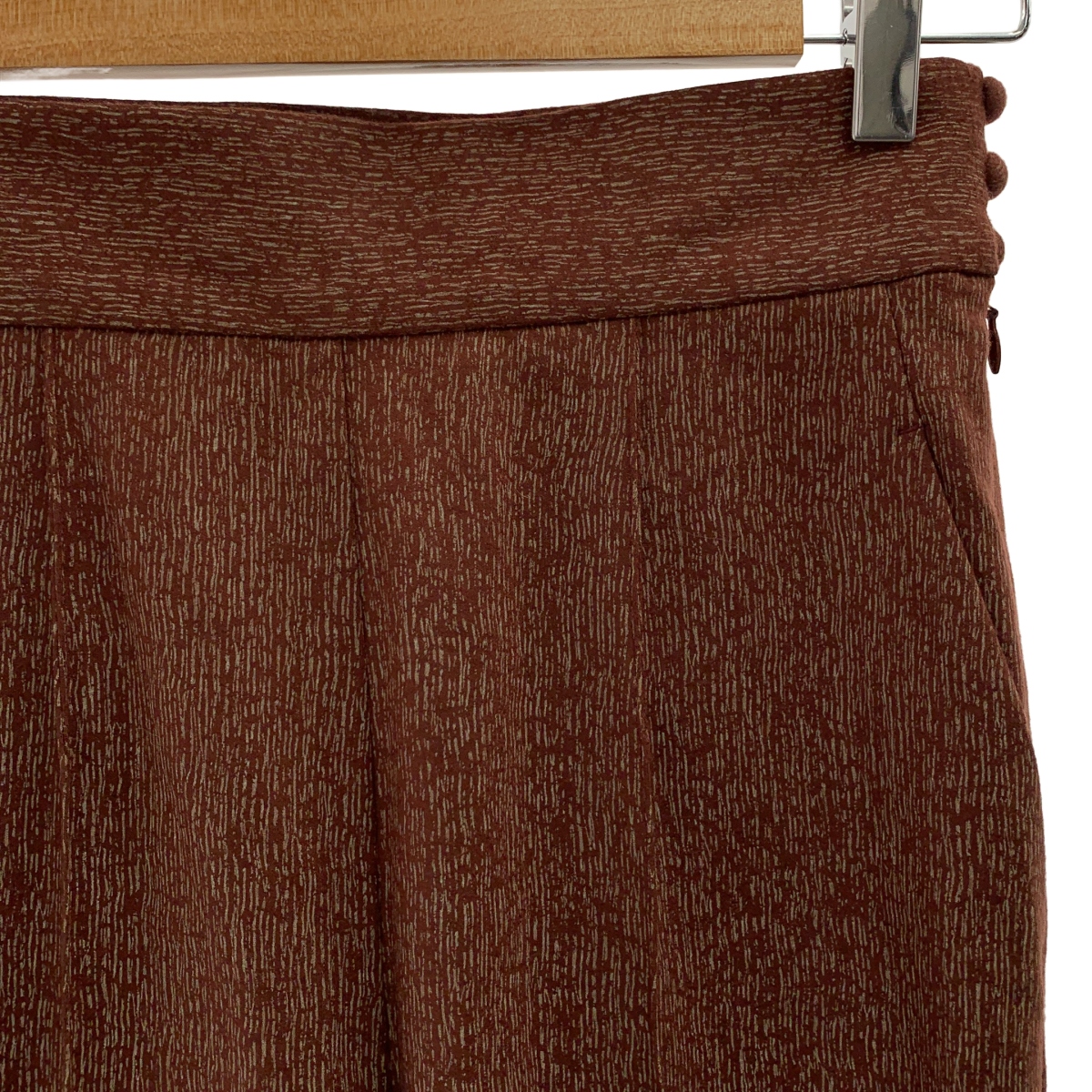 Mame Kurogouchi / マメクロゴウチ Wool Smooth Flared Trousers ストライプ柄 ウールスムース フレア トラウザー パンツ