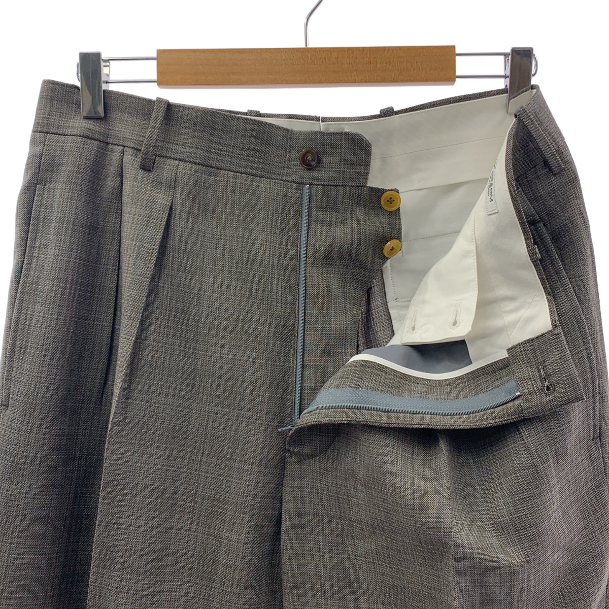 MAATEE&SONS / マーティー&サンズ 永遠 SLACKS  WOOL MAT CHECK チェック スラックスパンツ