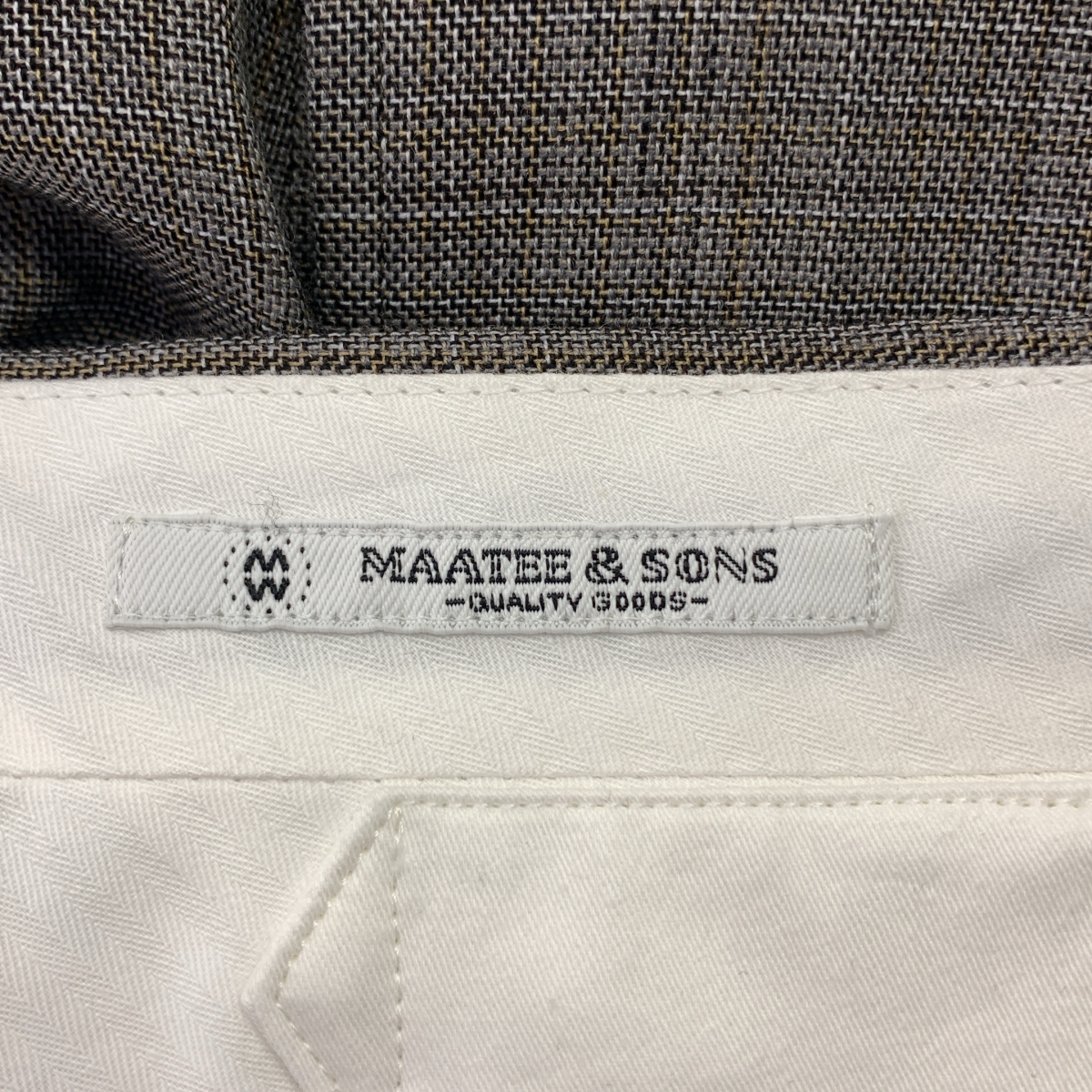 MAATEE&SONS / マーティー&サンズ 永遠 SLACKS  WOOL MAT CHECK チェック スラックスパンツ