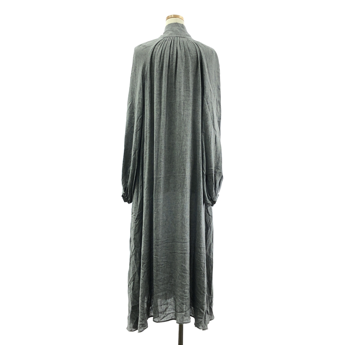 MARK KENLY DOMINO TAN / マークケンリードミノタン ギャザー ボリューム ポケット付き ワンピース