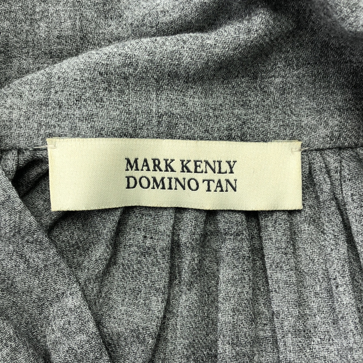 MARK KENLY DOMINO TAN / マークケンリードミノタン ギャザー ボリューム ポケット付き ワンピース