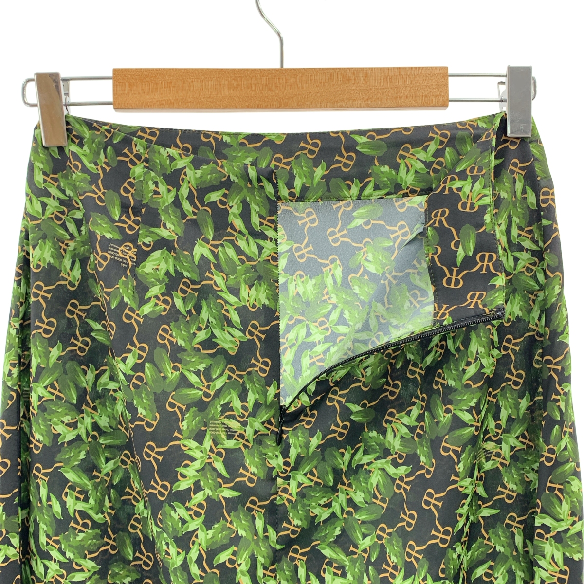 Rokh / ロック ボタニカル ロゴプリント ロングスカート