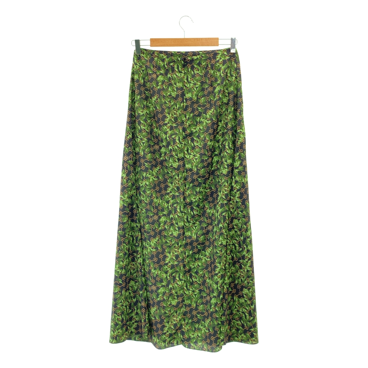 Rokh / ロック ボタニカル ロゴプリント ロングスカート