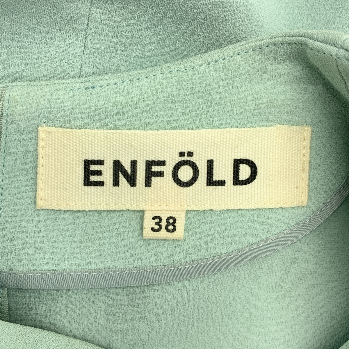 ENFOLD / エンフォルド バックジップ ジョーゼット ワイド ノースリーブワンピース