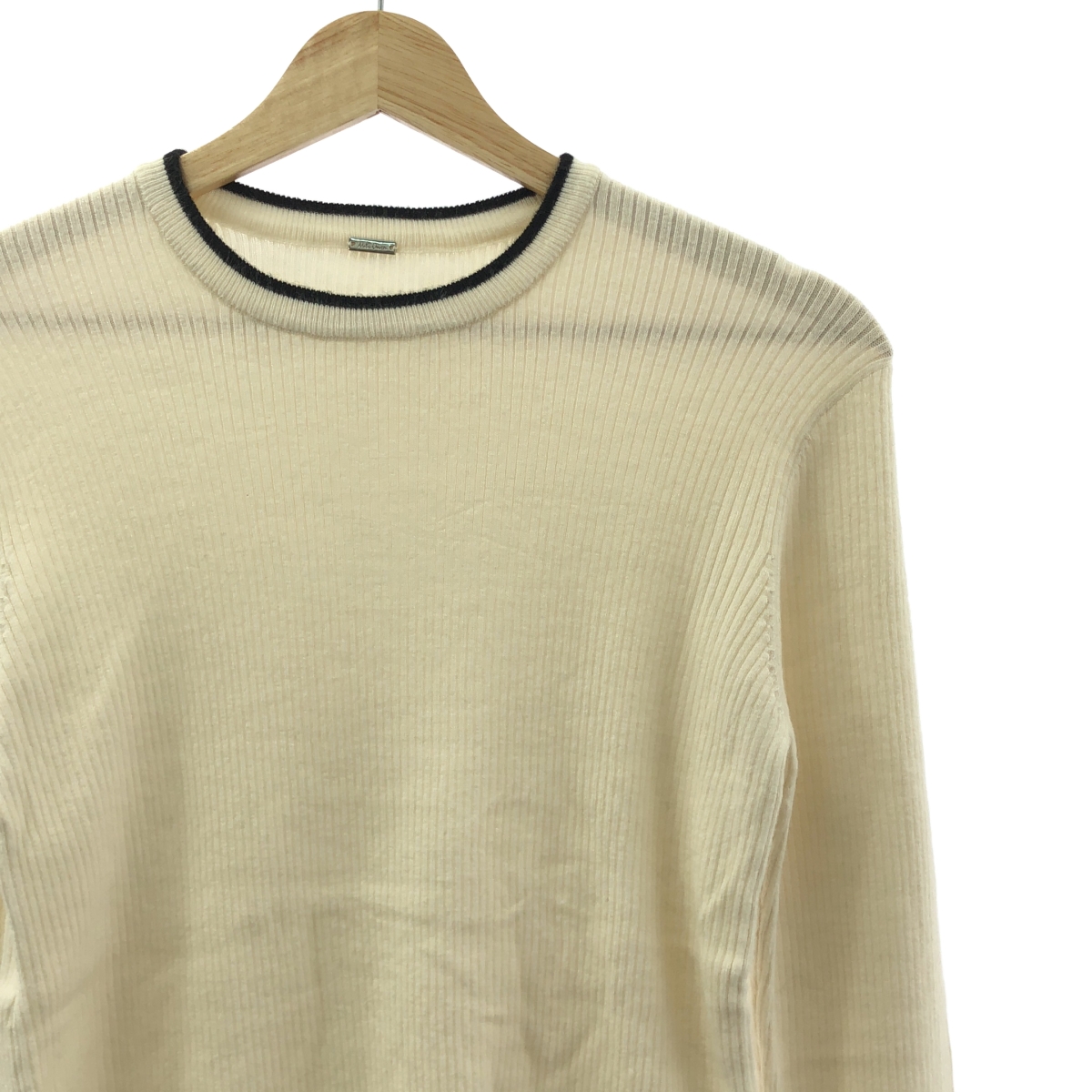 その他 バイカラー袖口レイヤードリブニット