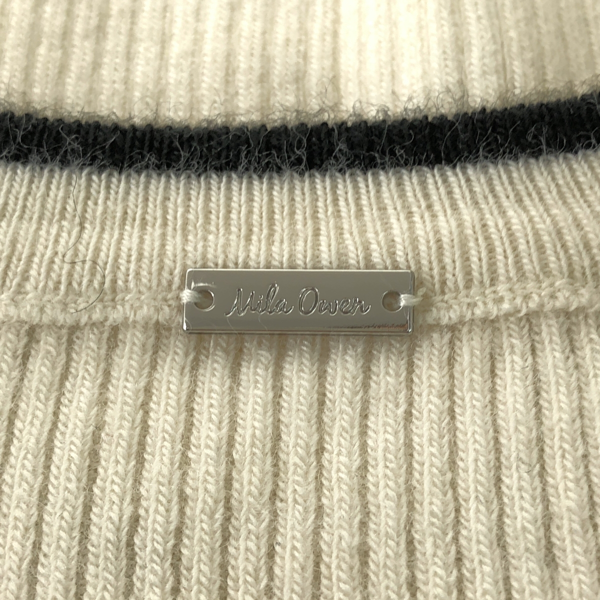 その他 バイカラー袖口レイヤードリブニット