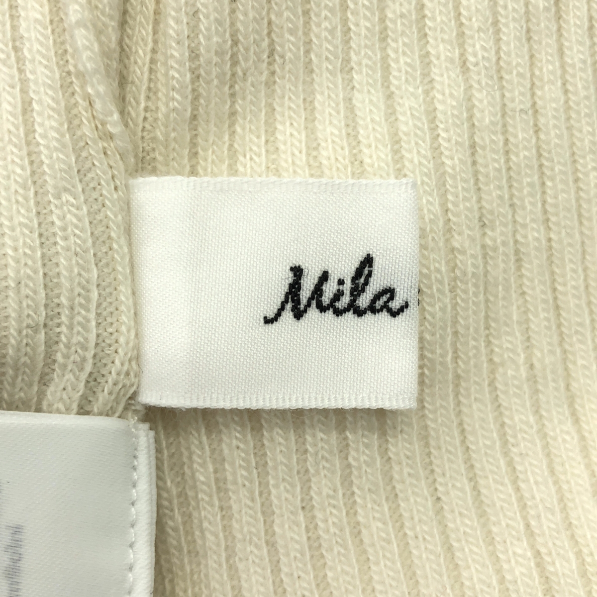 その他 バイカラー袖口レイヤードリブニット