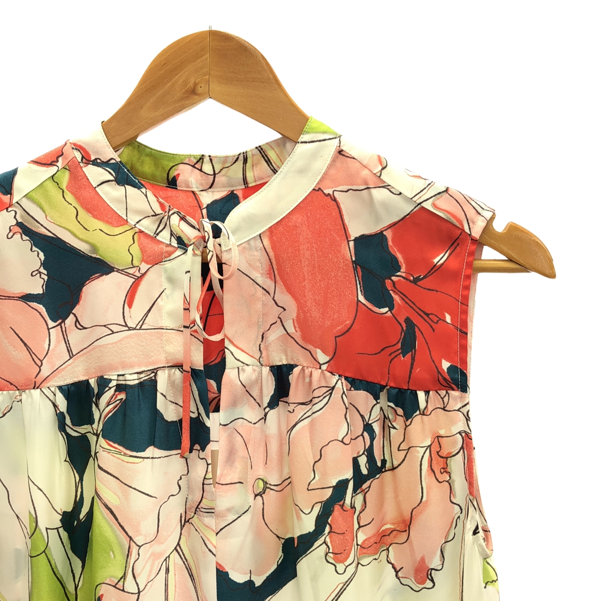 MUSE de Deuxieme Classe / ミューズドゥーズィーエムクラス 【 BANANATIME / バナナタイム 】OVERSIZED / コットン シルク 総柄 鳥 バード シャツ ブラウス